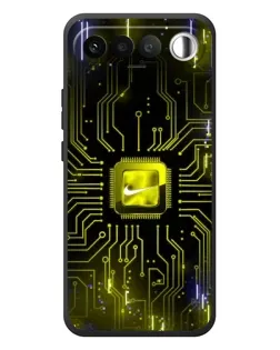 Чехол для RealMe 16 5G с картинкой «Nike — золотая искра»