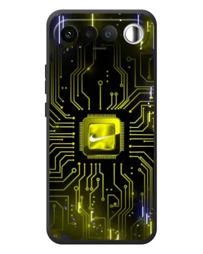 Чехол для RealMe 16 5G с картинкой «Nike — золотая искра»