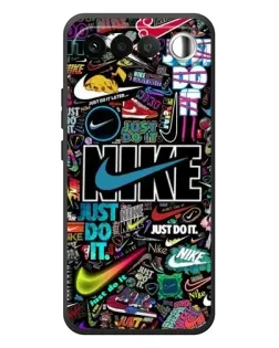 Чехол для RealMe 16 5G с картинкой «Яркий коллаж Nike»