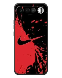 Чехол для RealMe 16 5G с картинкой «Красные брызги Nike»