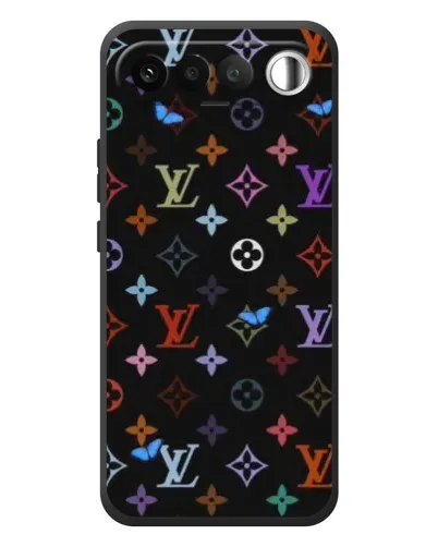 Чехол для RealMe 16 5G с картинкой «Цветная монограмма LV»