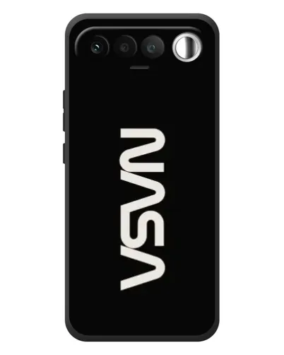 Чехол для RealMe 16 5G с картинкой «NASA — вертикальный логотип»
