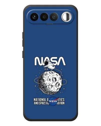 Чехол для RealMe 16 5G с картинкой «NASA — лунная миссия»