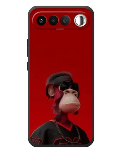 Чехол для RealMe 16 5G с картинкой «Bored Ape в красном»