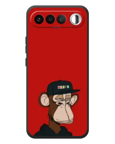 Чехол для RealMe 16 5G с картинкой «Bored Ape — красный фон»