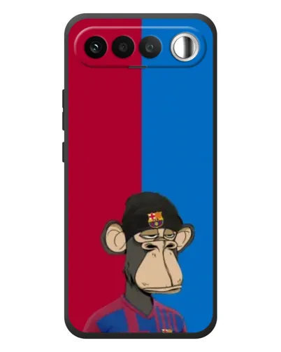 Чехол для RealMe 16 5G с картинкой «Bored Ape — фанат Барсы»