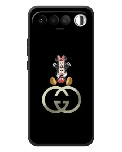 Чехол для RealMe 16 5G с картинкой «Минни Маус на лого»
