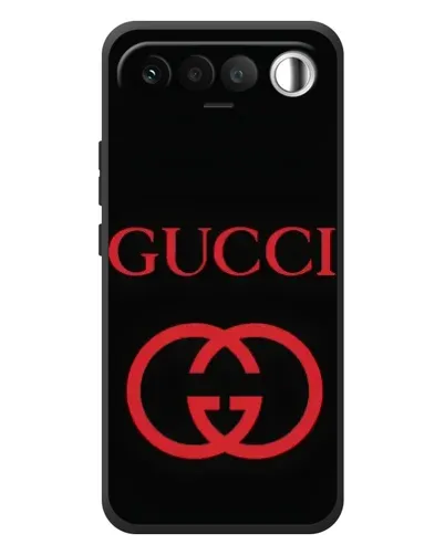 Чехол для RealMe 16 5G с картинкой «Gucci — красный логотип»