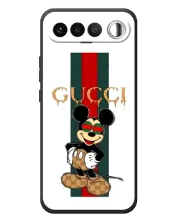 Чехол для RealMe 16 5G с картинкой «Микки Маус Gucci — полосы» Чехол для RealMe 16 5G с картинкой «Микки Маус Gucci — полосы»