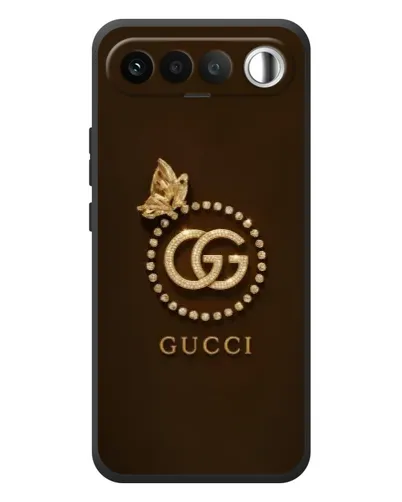 Чехол для RealMe 16 5G с картинкой «Gucci — золотая бабочка»