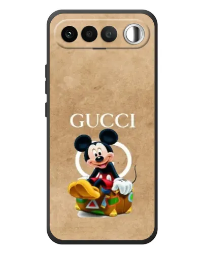 Чехол для RealMe 16 5G с картинкой «Микки Маус Gucci — крафт»