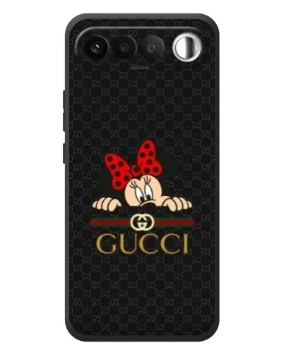 Чехол для RealMe 16 5G с картинкой «Минни Маус Gucci — черный»