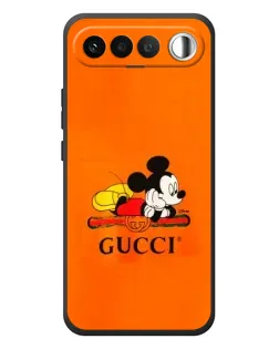 Чехол для RealMe 16 5G с картинкой «Микки Маус Gucci — оранж» Чехол для RealMe 16 5G с картинкой «Микки Маус Gucci — оранж»
