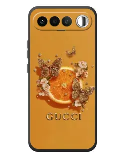 Чехол для RealMe 16 5G с картинкой «Gucci — золотые бабочки» Чехол для RealMe 16 5G с картинкой «Gucci — золотые бабочки»