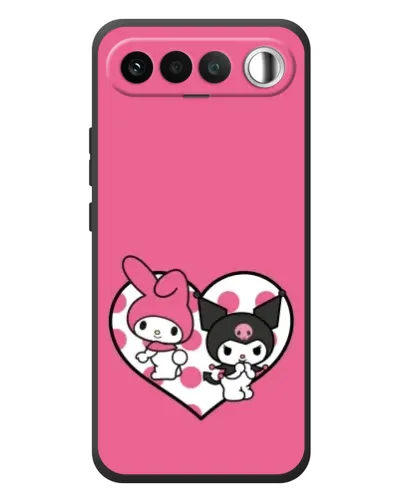 Чехол для RealMe 16 5G с картинкой «Kuromi и My Melody»