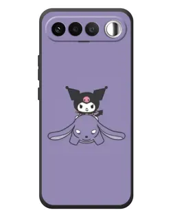 Чехол для RealMe 16 5G с картинкой «Kuromi на лиловом фоне»