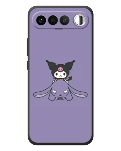 Чехол для RealMe 16 5G с картинкой «Kuromi на лиловом фоне»