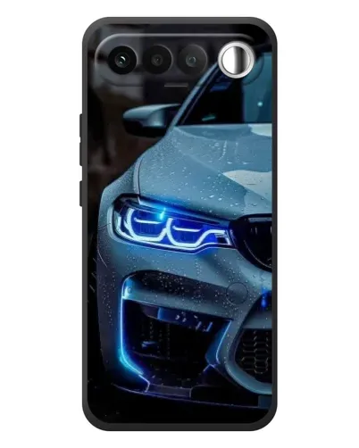 Чехол для RealMe 16 5G с картинкой «Взгляд BMW с синими фарами»
