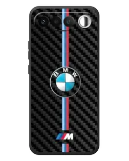 Чехол для RealMe 16 5G с картинкой «Эмблема BMW и карбон»