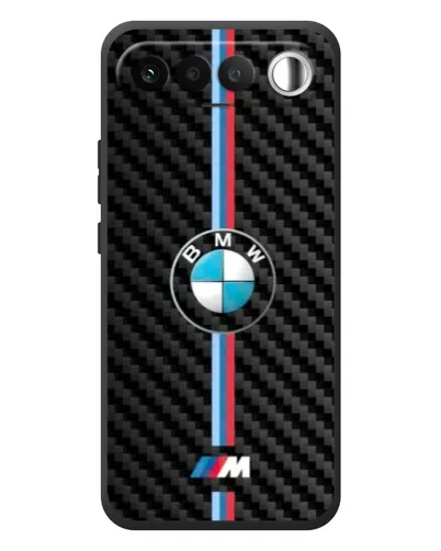 Чехол для RealMe 16 5G с картинкой «Эмблема BMW и карбон»