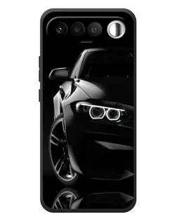 Чехол для RealMe 16 5G с картинкой «Черная BMW — профиль»