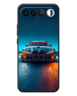 Чехол для RealMe 16 5G с картинкой «BMW — огни неона»