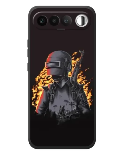 Чехол для RealMe 16 5G с картинкой «PUBG — огненный силуэт» Чехол для RealMe 16 5G с картинкой «PUBG — огненный силуэт»