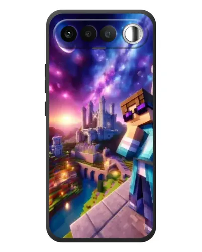Чехол для RealMe 16 5G с картинкой «Стив и космос» Чехол для RealMe 16 5G с картинкой «Стив и космос»