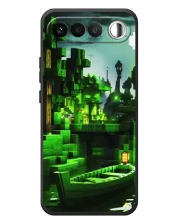 Чохол для RealMe 16 5G з картинкою «Minecraft лісовий пейзаж»