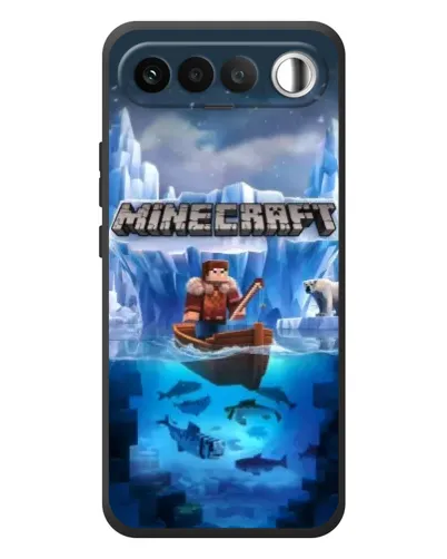 Чехол для RealMe 16 5G с картинкой «Minecraft ледяной мир» Чехол для RealMe 16 5G с картинкой «Minecraft ледяной мир»
