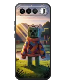 Чехол для RealMe 16 5G с картинкой «Крипер в свитере»
