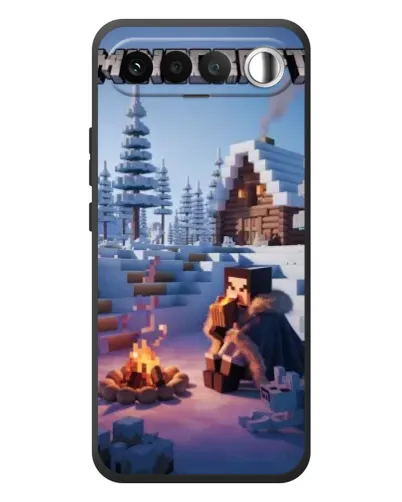 Чехол для RealMe 16 5G с картинкой «Зимний Minecraft» Чехол для RealMe 16 5G с картинкой «Зимний Minecraft»
