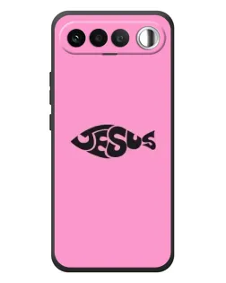 Чехол для RealMe 16 5G с картинкой «Розовый символ  Jesus»