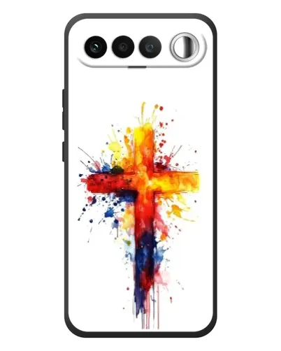 Чехол для RealMe 16 5G с картинкой «Акварельный крест»