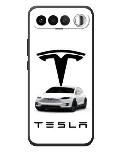 Чохол для RealMe 16 5G з картинкою «Tesla White Style»
