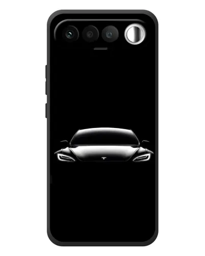 Чехол для RealMe 16 5G с картинкой «Фары Tesla Night» Чехол для RealMe 16 5G с картинкой «Фары Tesla Night»