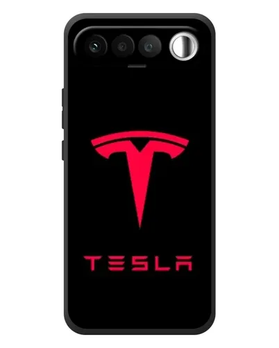 Чехол для RealMe 16 5G с картинкой «Tesla Red Logo» Чехол для RealMe 16 5G с картинкой «Tesla Red Logo»