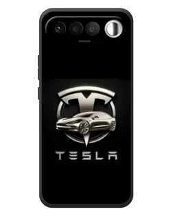 Чохол для RealMe 16 5G з картинкою «Tesla — срібне авто»