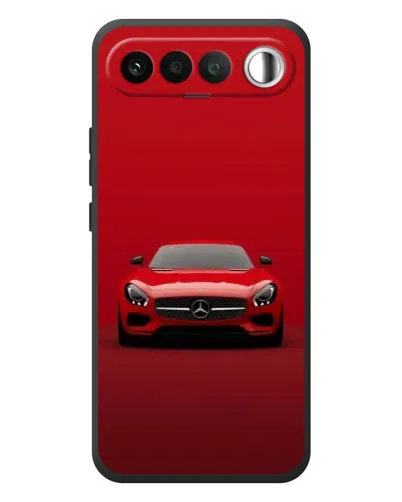 Чехол для RealMe 16 5G с картинкой «Красный Mercedes AMG»