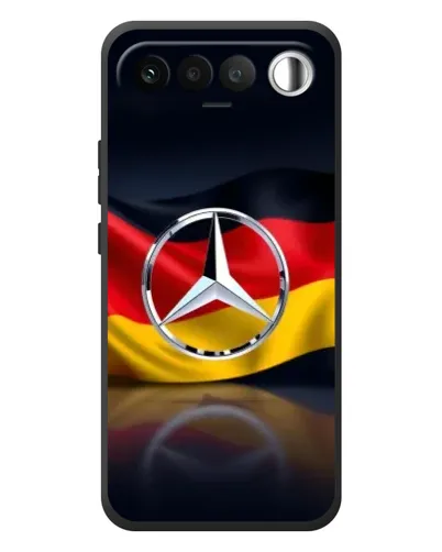 Чехол для RealMe 16 5G с картинкой «Mercedes — флаг Германии»