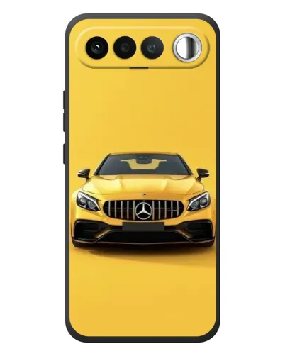 Чехол для RealMe 16 5G с картинкой «Желтый Mercedes GT»