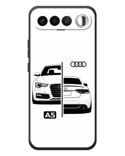 Чехол для RealMe 16 5G с картинкой «Audi — контрастный дизайн»