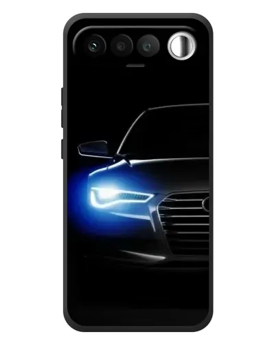 Чехол для RealMe 16 5G с картинкой «Неоновый взгляд Audi»