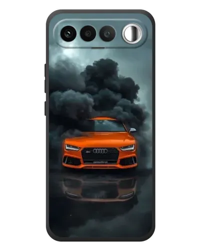 Чехол для RealMe 16 5G с картинкой «Audi в облаках дыма»