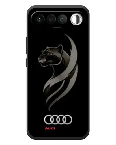 Чехол для RealMe 16 5G с картинкой «Графика — пантера и Audi»