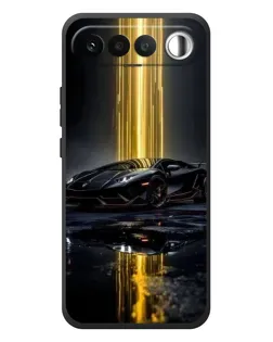 Чехол для RealMe 16 5G с картинкой «Ночной Lamborghini драйв»