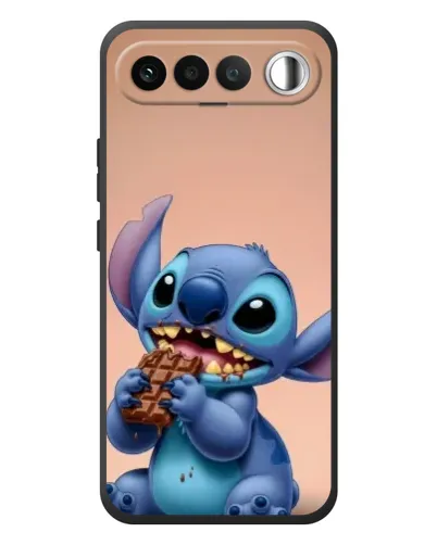 Чехол для RealMe 16 5G с картинкой «Стич ест шоколад»