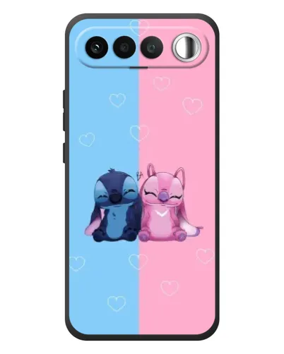 Чехол для RealMe 16 5G с картинкой «Stitch и Angel Love»
