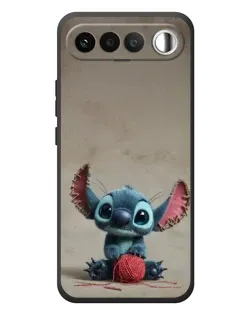 Чехол для RealMe 16 5G с картинкой «Стич на коричневом фоне»