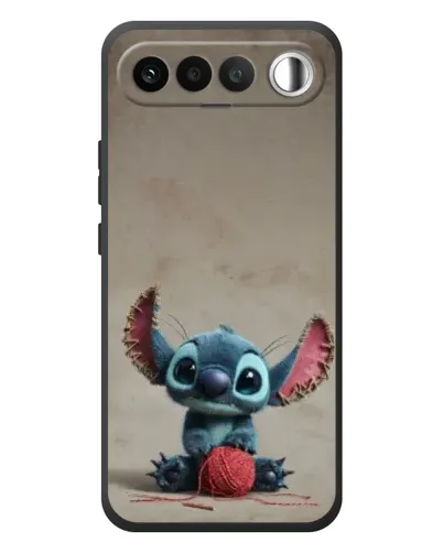 Чехол для RealMe 16 5G с картинкой «Стич на коричневом фоне»